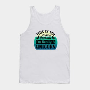 This is my human costume, I'm really a Unicorn Tank Top